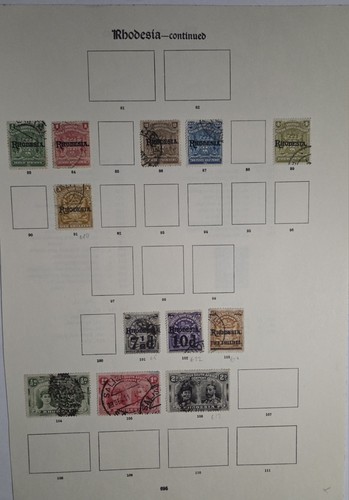 RHODESIA EARLIES MAINLY VERY FINE USED 12 Stamps