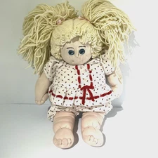 Vintage Handmade Cloth Cabbage Patch Doll Style 1984 with Dress