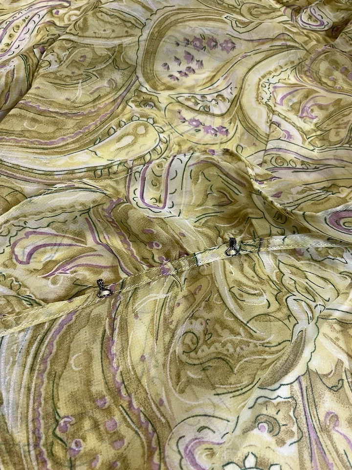 Blusa deportiva vintage Selene de hadas cachemira talla L con volantes transparentes en capas boho Y2K Foto 4 de 4