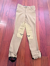 GUC Tan TuffRider Children Cotton Pull on Tall Jods- Girls 8