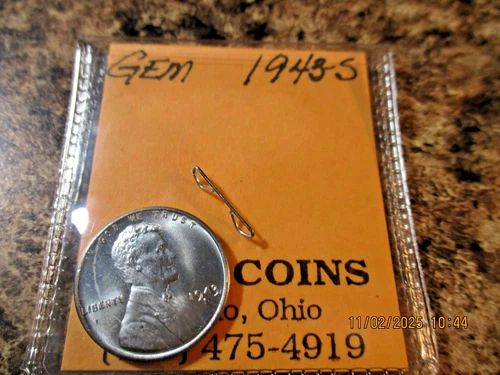 1943-S LINCOLN CENT GEM BU    XO1