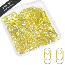 Small Gold Heart Paper Clips Paperclips, 1 inch, 100 1.0 x 0.39 inches,