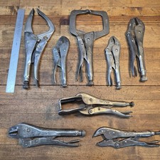 Vintage VISE GRIPS Tool Lot 8pcs Welding Mechanics Locking Pliers Tools USA