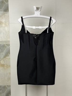 MUGLER & H&M Women's Black Corset style Mini Dress Black Size L