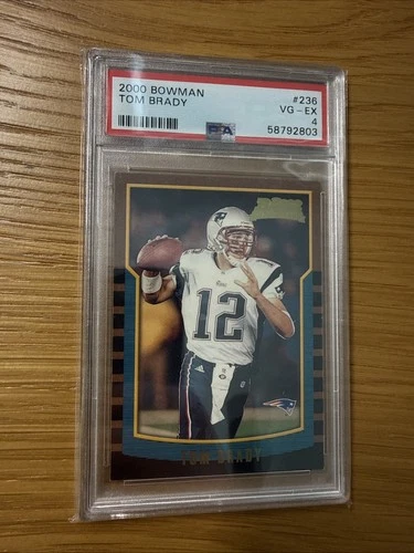 2000 Bowman - Tom Brady #236 (RC) Rookie Card PSA 4