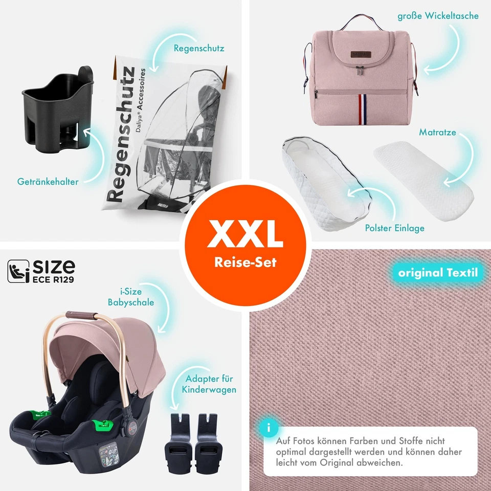 Daliya® NEOMOVE 3in1 Kinderwagen Buggy Babyschale XXL-Set - Bild 3 von 4