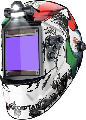 4 Arc Sensor Wide Shade 4/5-9/9-13 True Color Auto Darkening Welding Helmet