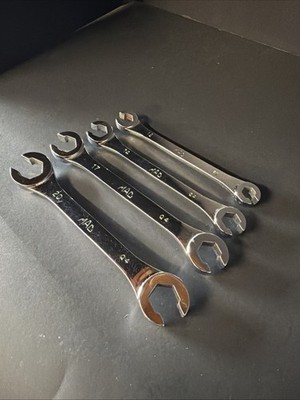 Lot of 4- Mac Tools OHBM Metric Flare Line Nut Wrench Set 1012, 1314, 1517, 1820