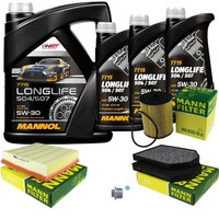 Mann Inspektionspaket 8L Mannol Longlife 5W-30 FüR Audi A8 4.2 Quattro S8