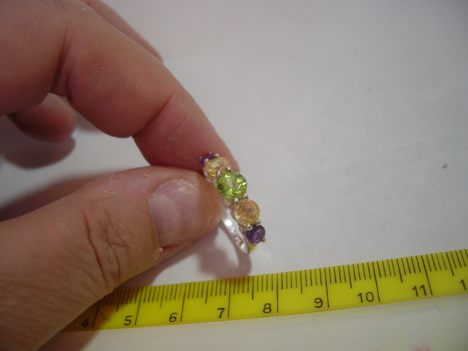 vintage solid silver-beautiful vibrant ring-genui… - image 12