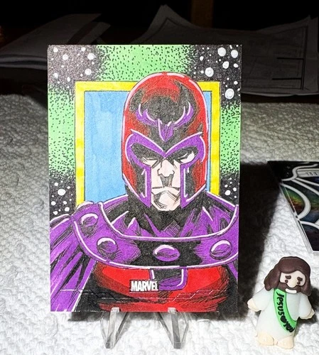 2025 TOPPS CHROME MARVEL STUDIOS MAGNETO DAN BORGONOS SKETCH AUTOGRAPH 1/1 WOW