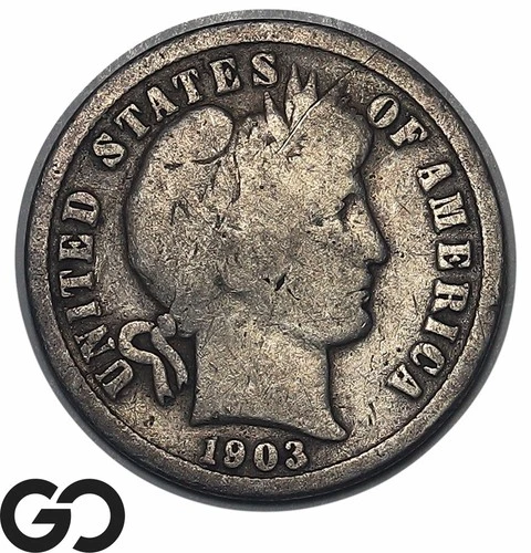 1903-S Barber Dime — photo from the most recent tracked eBay sale
