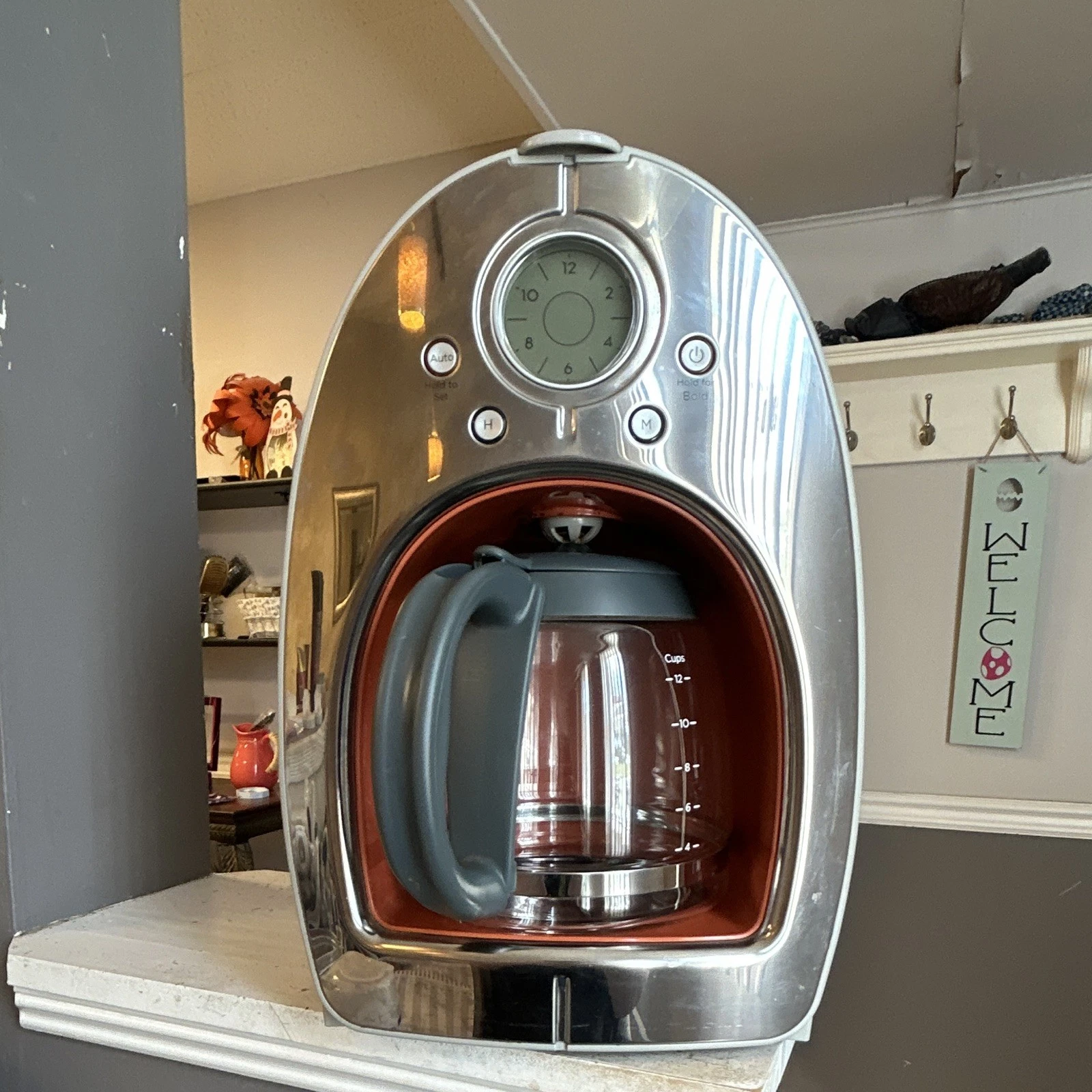 Philips Café Gaia 12-Cup Programmable Filter Coffee Maker Auto Shut-Off Silver