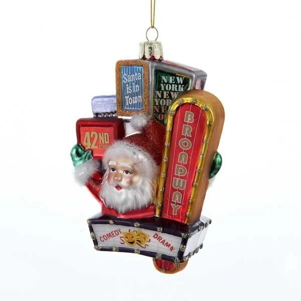 Kurt Adler Santa Claus on Broadway Christmas Ornament - Thumbnail 2
