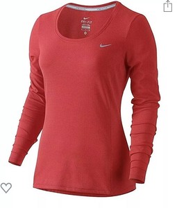 red nike dri fit shirt womens