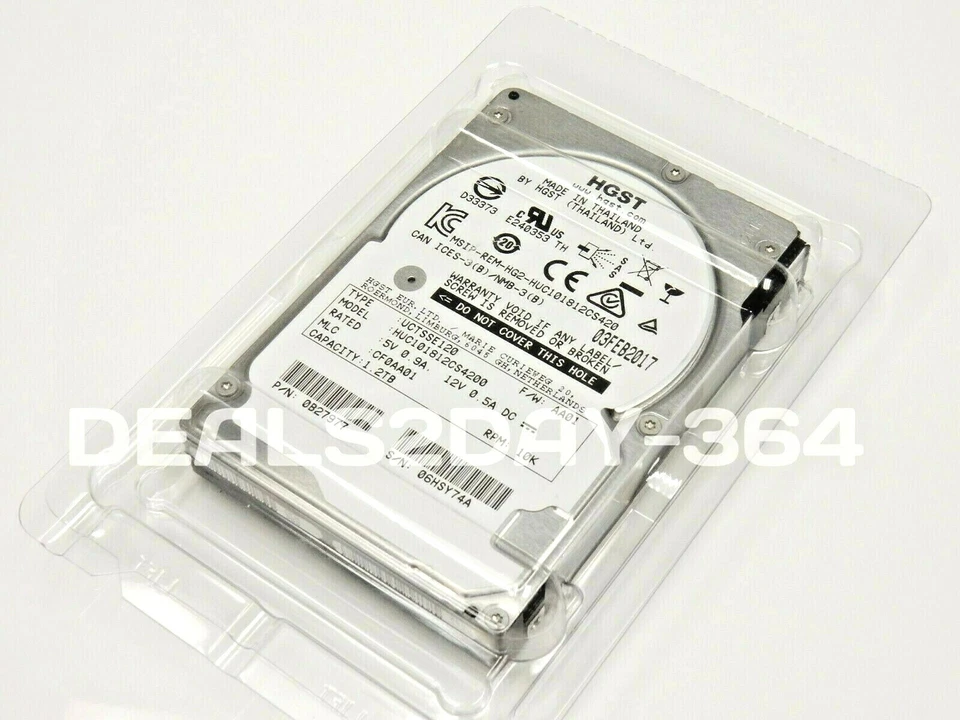 H.G.S.T 1.2TB 1200GB 10K SAS 2.5 12Gb/s Server Hard Drive HUC101812CS4200 HDD - Image 2 of 4