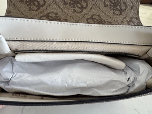 Guess Nolana Handles & Flap Crossbody Bag Latte/Bone Brand New Tags - Picture 6 of 10