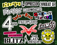 15 Oi Street Punk Band Logo Stickers -clear Holographic Or White - Cockney