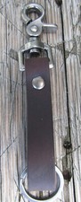 New Dark Full Grain Bridle leather handmade key chain, belt loop