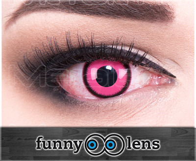 Weiße rote farbige Halloween Kostüm Sclera Neon UV Licht Zombie Kontaktlinsen