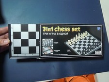 SCATOLA GIOCO SCACCHI DAMA BACKGAMMON - PEDINE CALAMITATE - SCACCHIERA