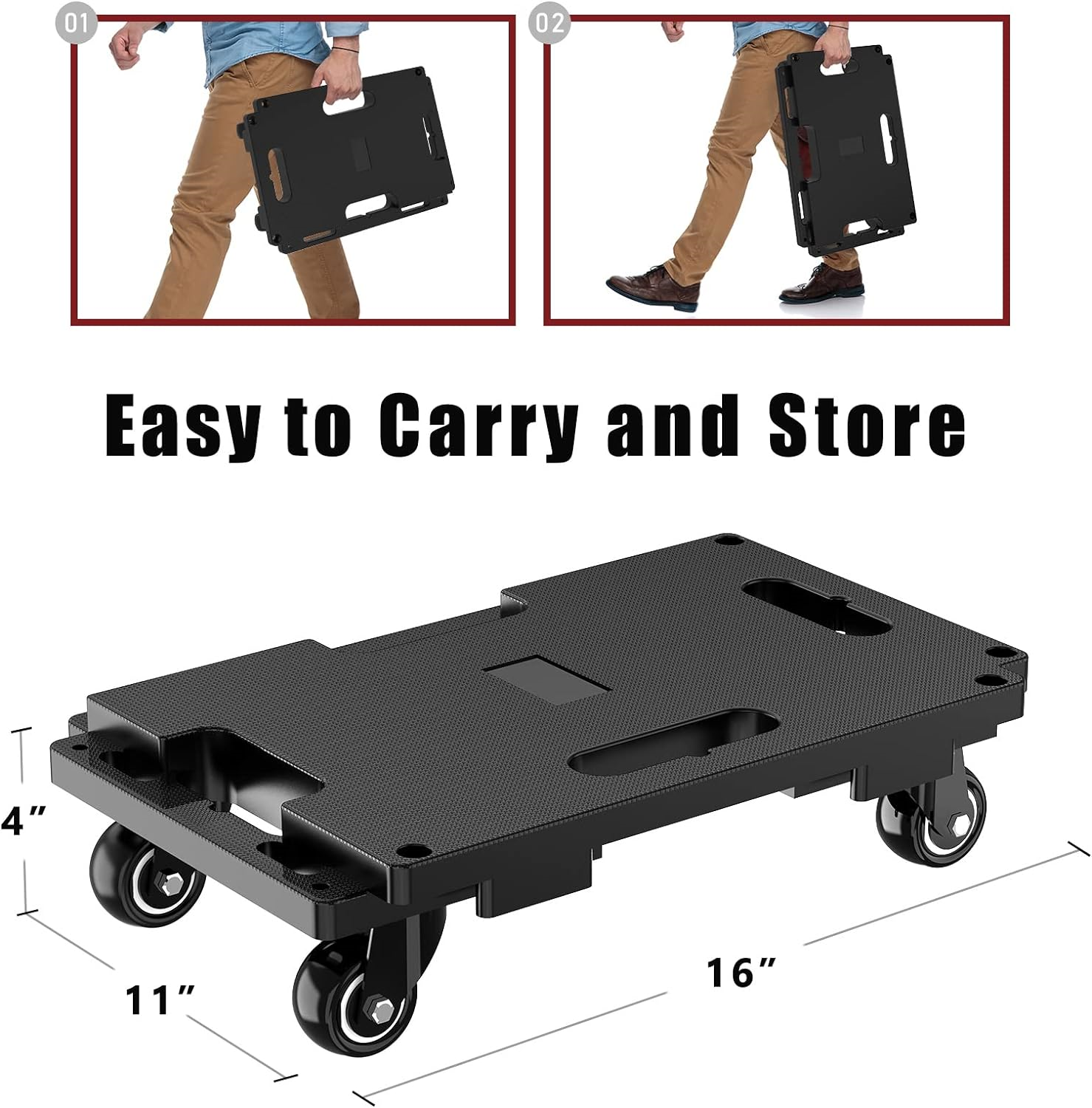 Moving Furniture Dolly Connectable, 440 LBS Capacity Piano Moving Dolly