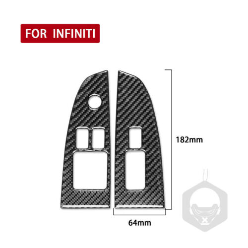 Carbon Fiber Window Lift Switch Button Panel Trim for Infiniti G37 2Door 2010-13 - Picture 3 of 6
