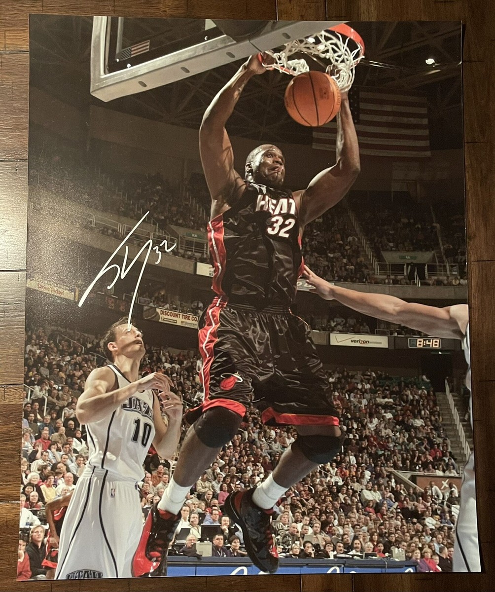 Shaquille O'Neil Shaq SIGNED Autographed 16x20 Miami Heat NBA HOF