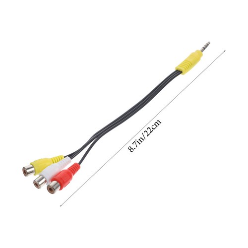 3Pcs Video Adapter Cord Audio Adapter Cord Reusable Connect Cord Av Receiver - Afbeelding 9 van 12