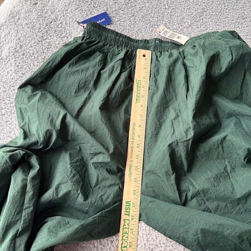 VTG Green Bay Packers Track Pant Green Men 2XL Crinkle Mesh Lined New w/Tags 90s - Picture 7 of 9