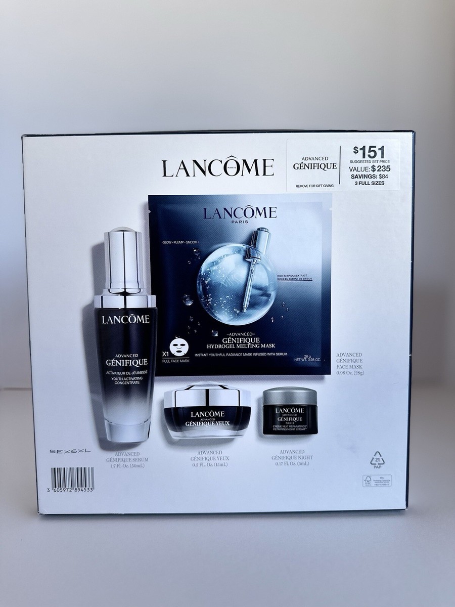 New Lancome 4-Pc. Advanced Genifique Anti-Ageing Skin Care Gift 