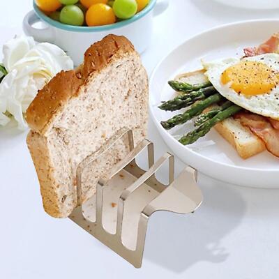 CLWXHS Stainless Steel Toast Rack - Holds 6 Slices, Heavy Duty 304 Food Grade (Silver)