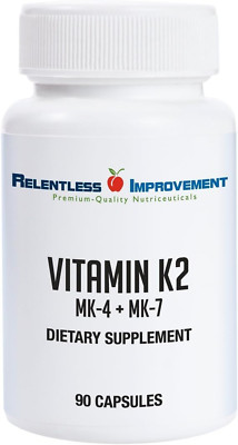 Vitamin K2 MK4 plus MK7 Vegan Naturally-Derived Vege-Caps 90 Count