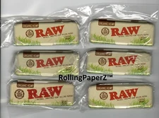Lot of 6 RAW Organic Hemp Rolling Papers Storage Pack Protector Cases 1 1/4  