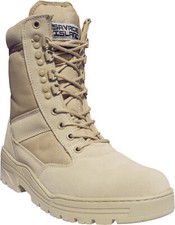 Leather Combat Boots Patrol Tactical Military Army Police Security Cadet Work