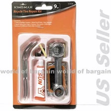 BIKE Flat Tire Puncture REPAIR KIT ATV Bicycle Inner Tube Patch Box Spanner S032