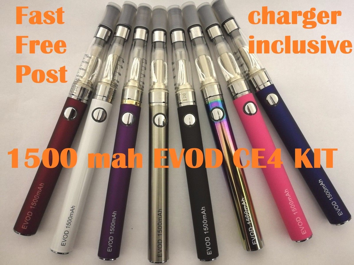 EVOD 1500 MAH E RECHARGEABLE SHISHA VAPE PEN CIGARETTE KIT; BATTERY CHARGER  TANK