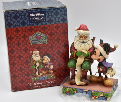 Disney Traditions Enesco Jim Shore Santa Mickey Checking It Twice