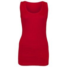 LADIES VEST WOMEN COTTON STRETCHY RIBBED T-SHIRT CAMI CASUAL MUSCLE GYM TANK TOP