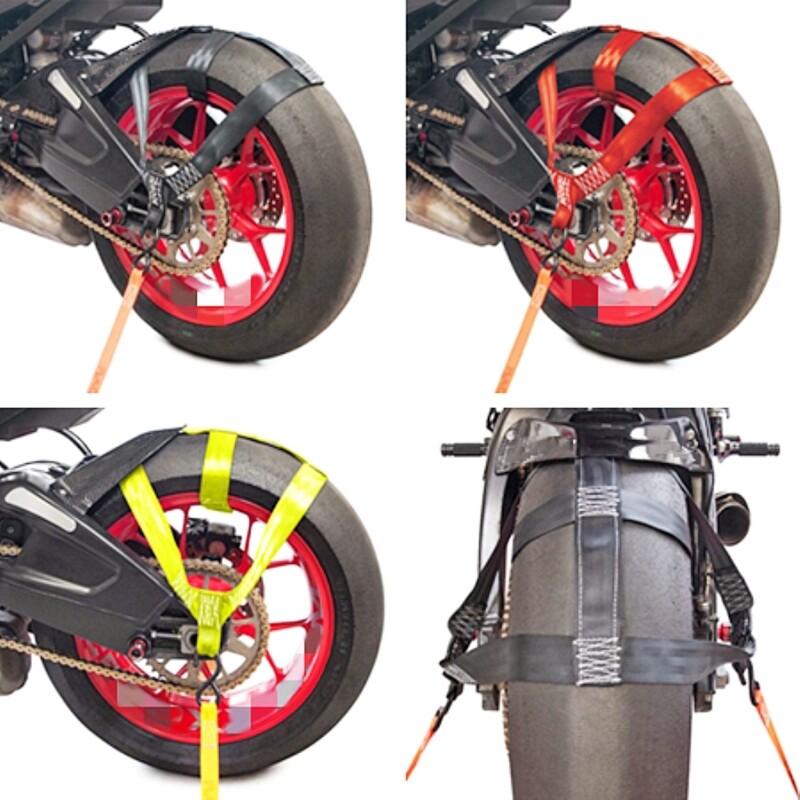 Motorcycle Rear Wheel Tie Down Strap Rear Wheel Transport Tire Straps