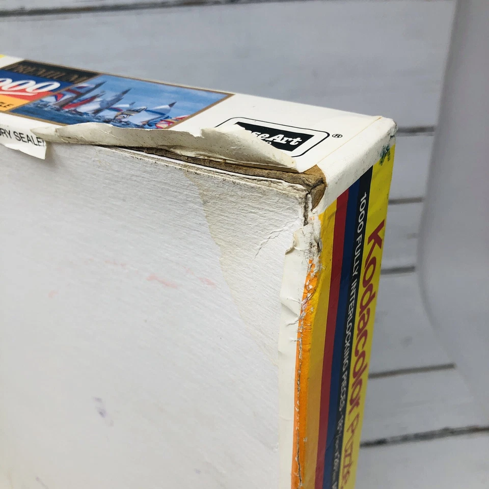 Kodacolor SAILBOAT RACE 1000 шт. головоломка запечатанная розовое искусство упаковка износ - Изображение 3 из 4