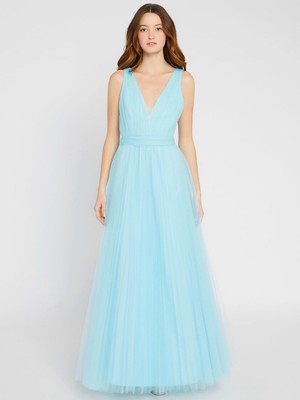powder blue ball gown