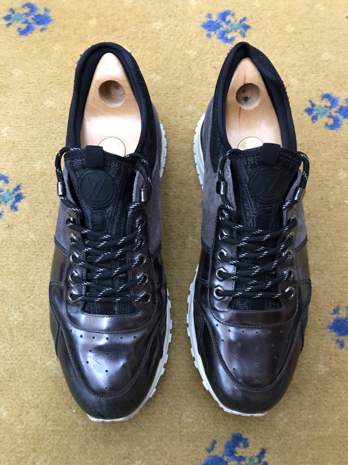 Louis Vuitton Trainers Sneakers Shoes Run Away Suede Leather UK 10 US 11 44 Mens thumbnail 5