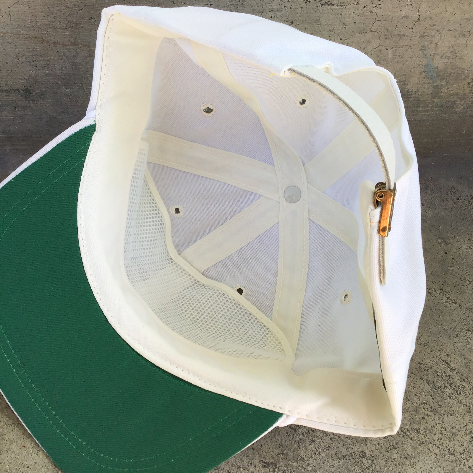 Vintage Bechtel Construction Patch Hat White Adju… - image 5