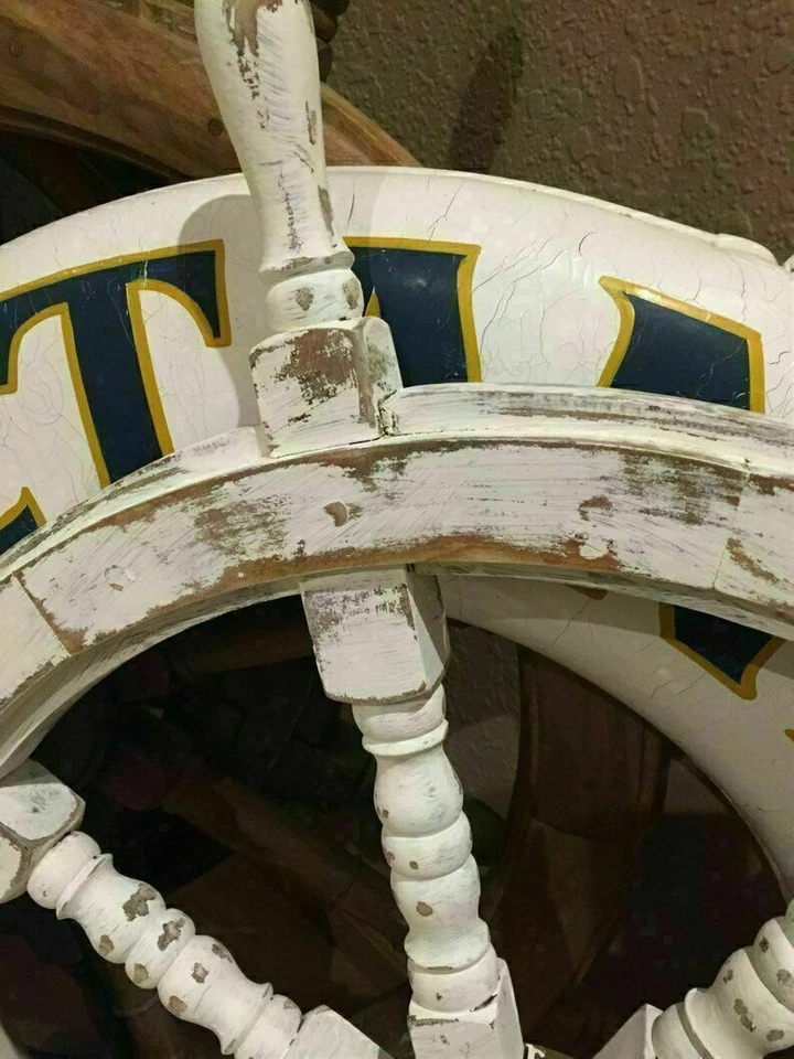 36 «Старинный латунный морской пиратский большой корабль руль деревянный декоративный стиль - Изображение 2 из 4