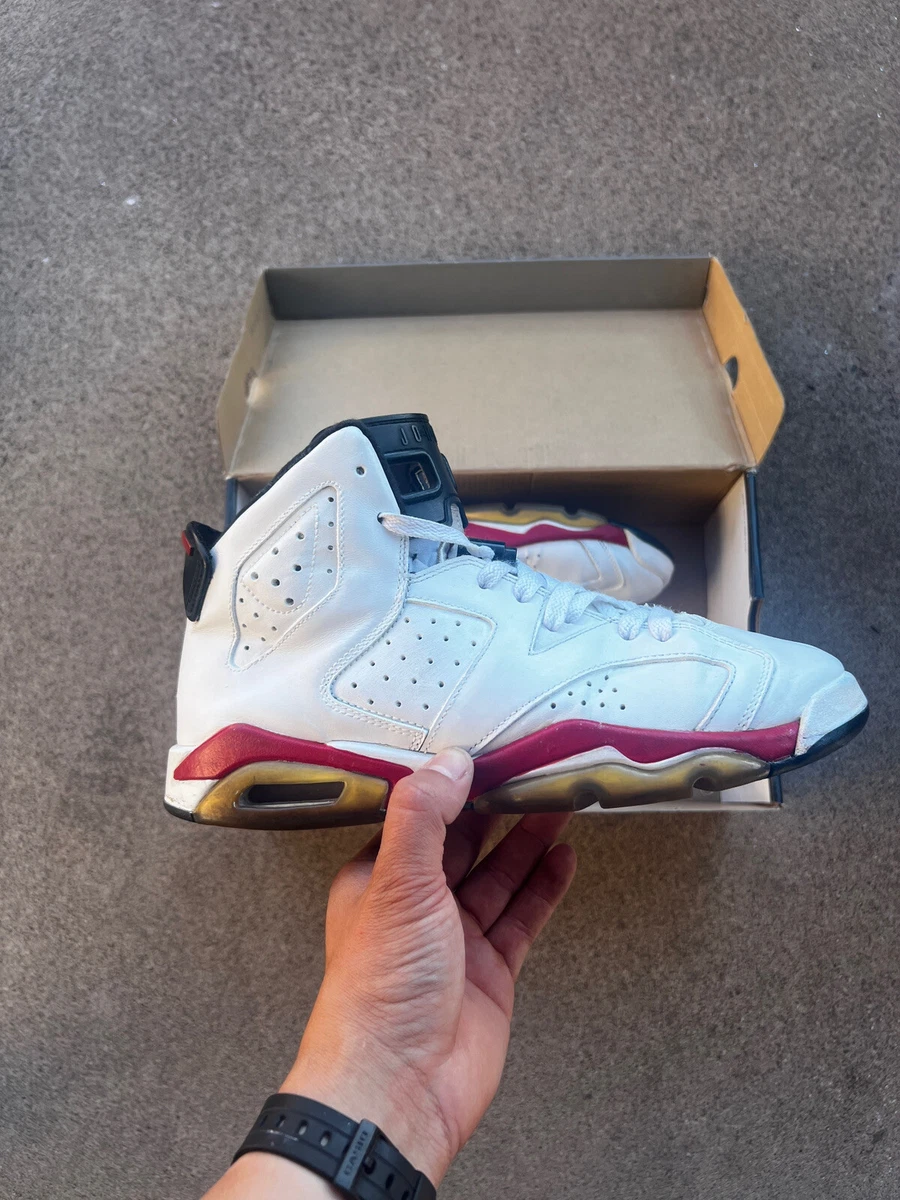 Nike Air Jordan 6 VI Retro Bulls 2010 Red Chicago Size 7 GS White 384664 102