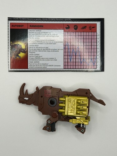 Transformers Retro G1 Ramhorn Complete Hasbro 40th Anniversary Cassette - Picture 2 of 2