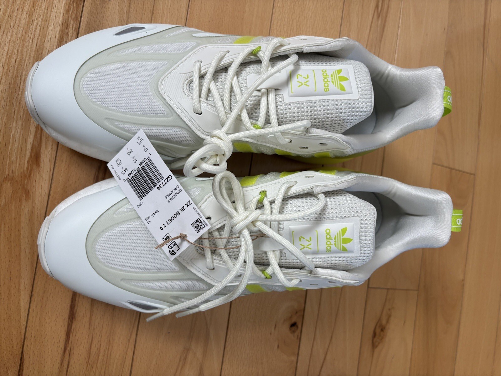Size 11 - adidas ZX 2K Boost 2.0 White Semi Solar Slime for Size 11 - adidas ZX 2K Boost 2.0 White Semi Solar Slime for
