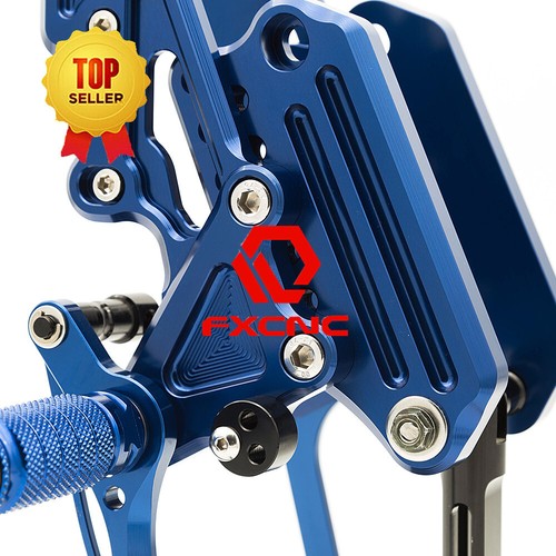 Ajustes traseros CNC para Suzuki GSX250R GSX150R 2016-2018 reposapiés pedal azul - Imagen 9 de 15