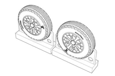 Brengun BRL72220 1/72 F4U Corsair Ribbed-Diamond Thread Resin casted wheels